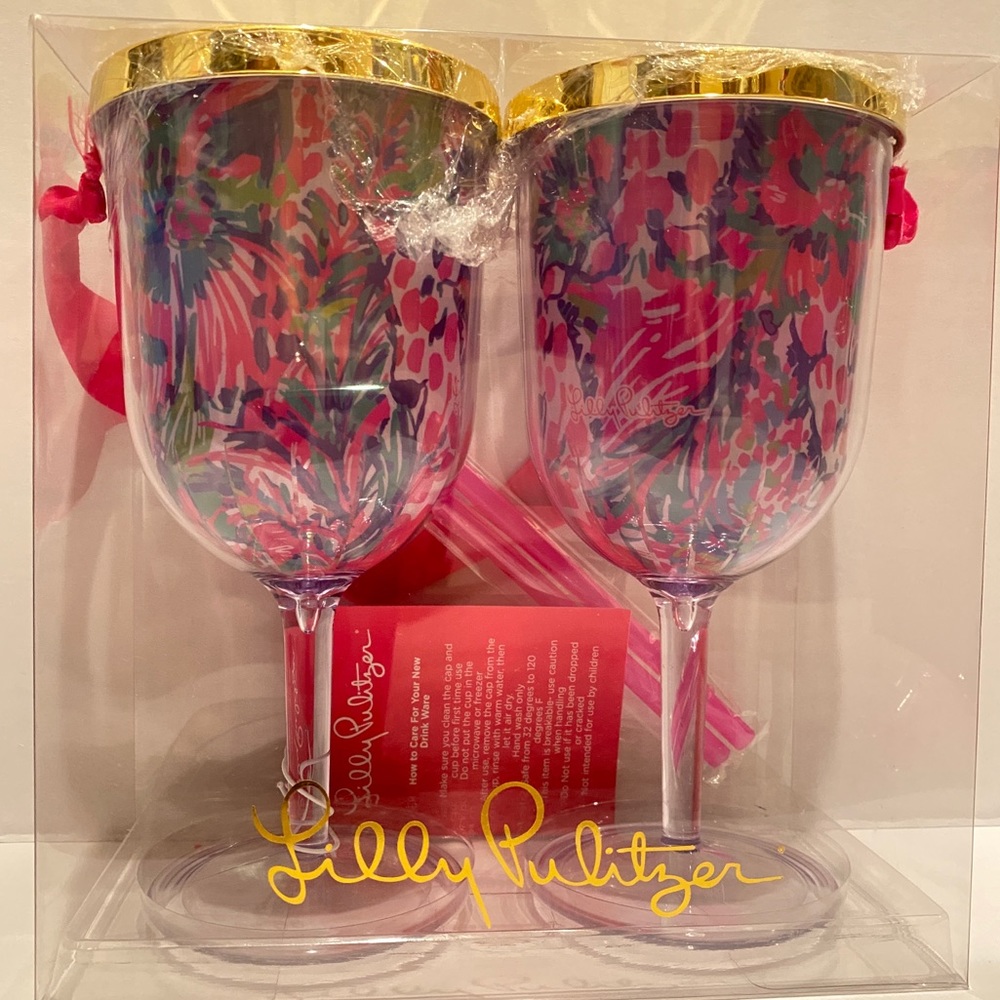 Lilly Pulitzer wine tumblers